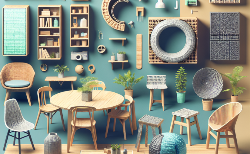 Mobiliário feito de sacos de plástico reciclado