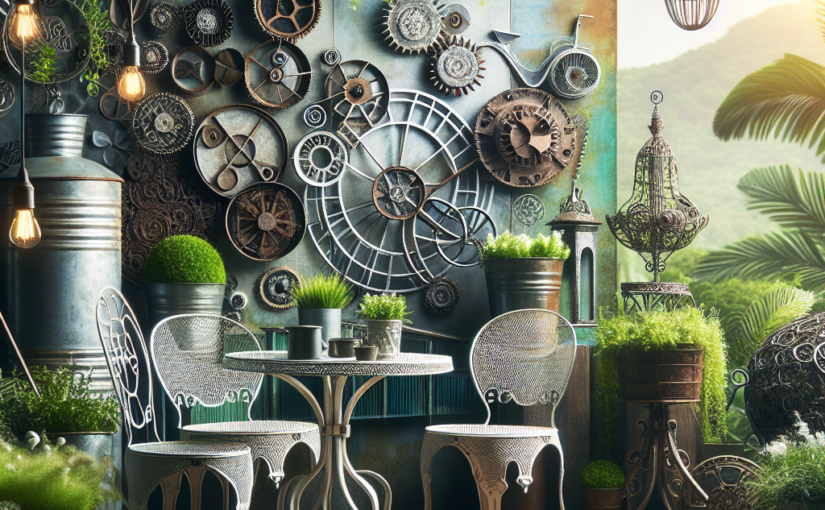 Mobiliário de Metal Reciclado para Jardins e Varandas: Durabilidade e Estilo