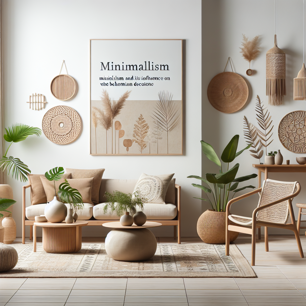 Minimalismo e a sua influência no estilo de decoração boémio