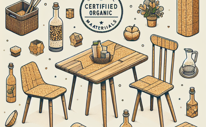 Mobiliário feito de madeira de cortiça