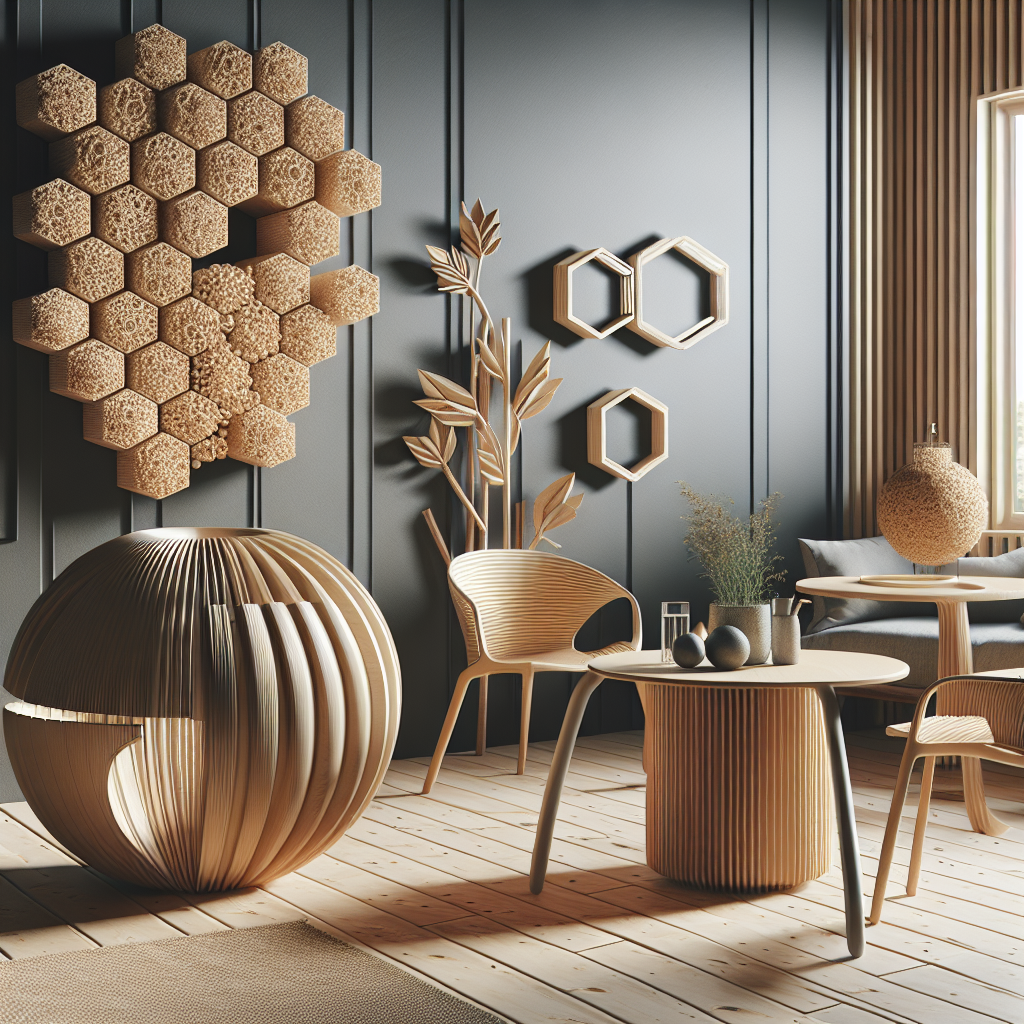 Mobiliário de Materiais Orgânicos Inovadores para Ambientes Modernos