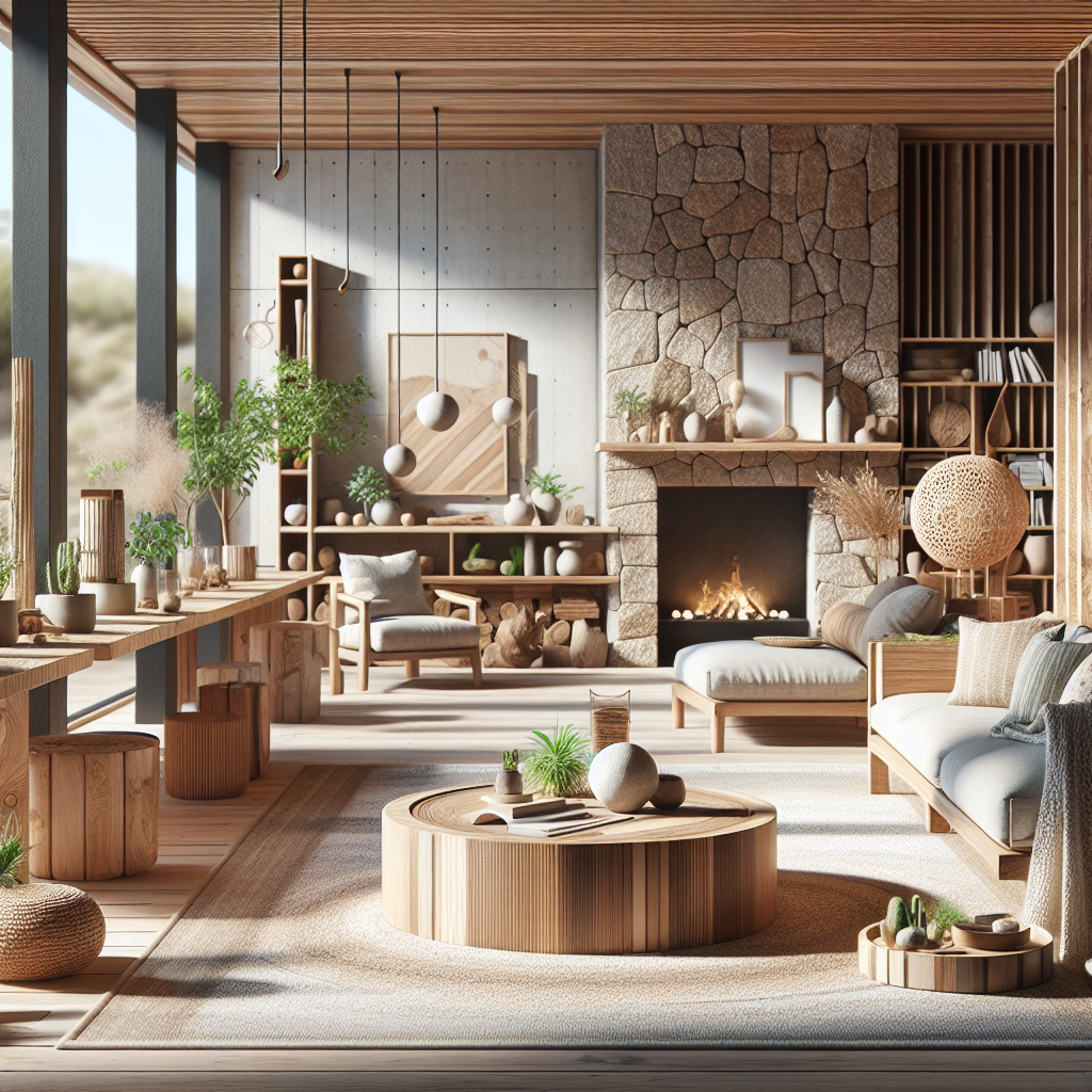Materiais Naturais no Design Biofílico: Madeira, Pedra e Fibras