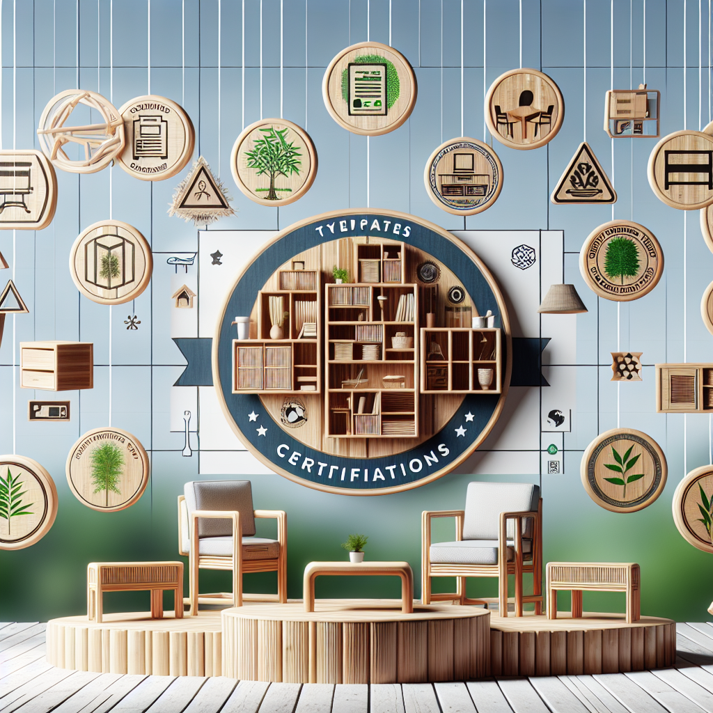 Certificações e o mobiliário feito de bambu