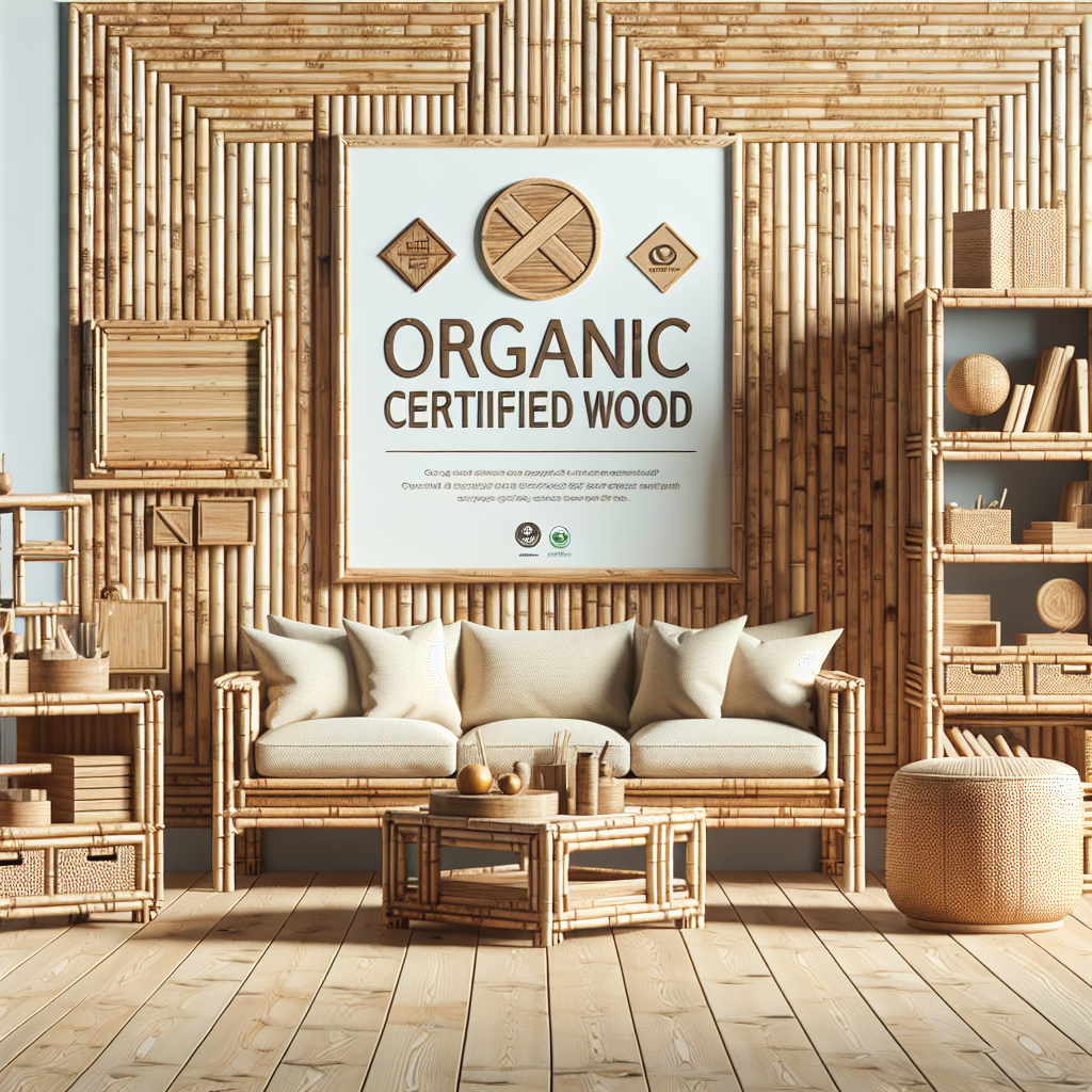 Mobiliário feito de madeira de bambu