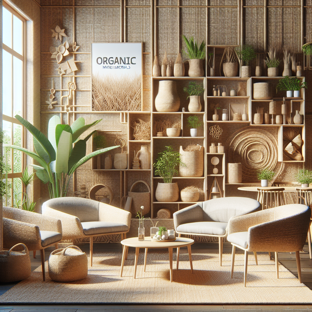 Mobiliário feito de juta