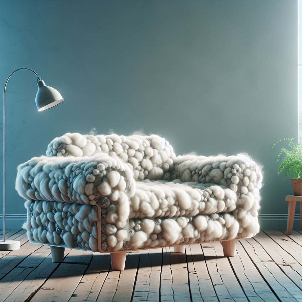 Mobiliário feito de lã