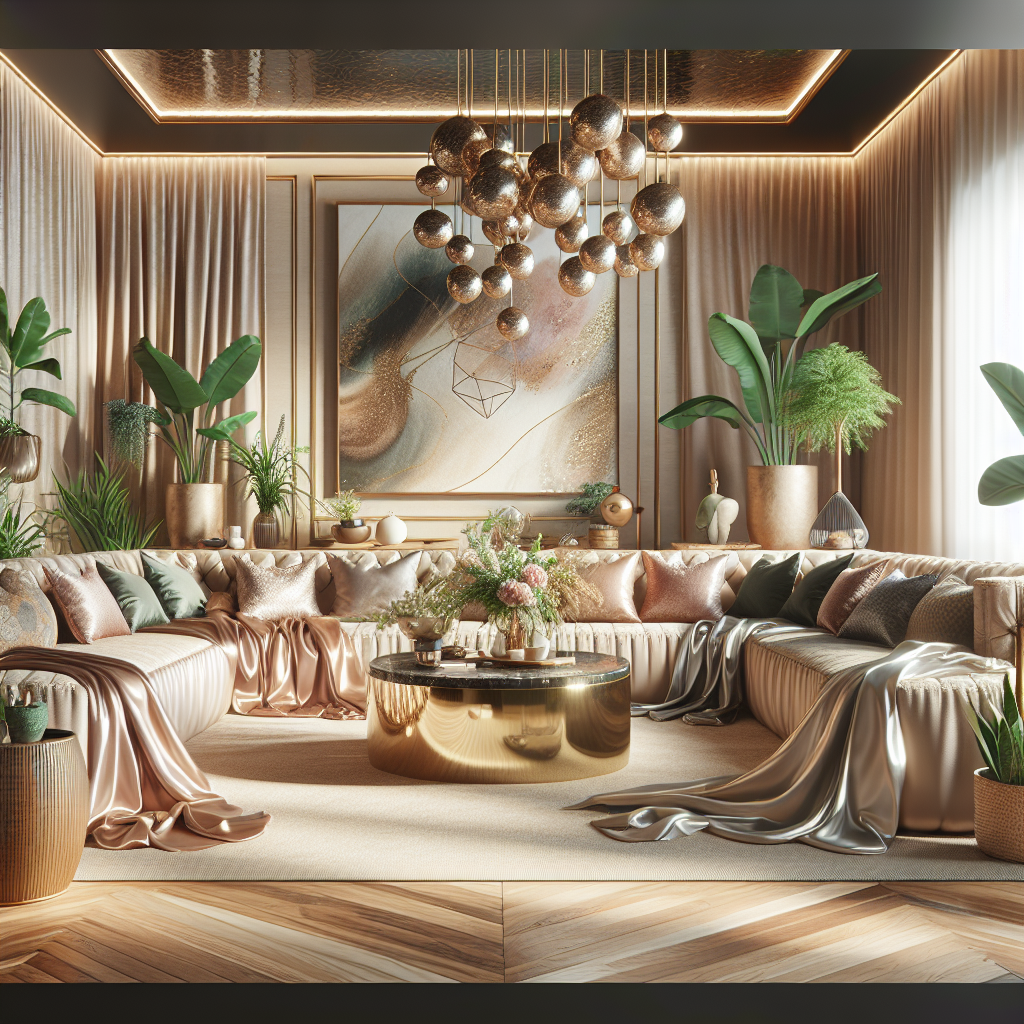 Mobiliário feito de seda