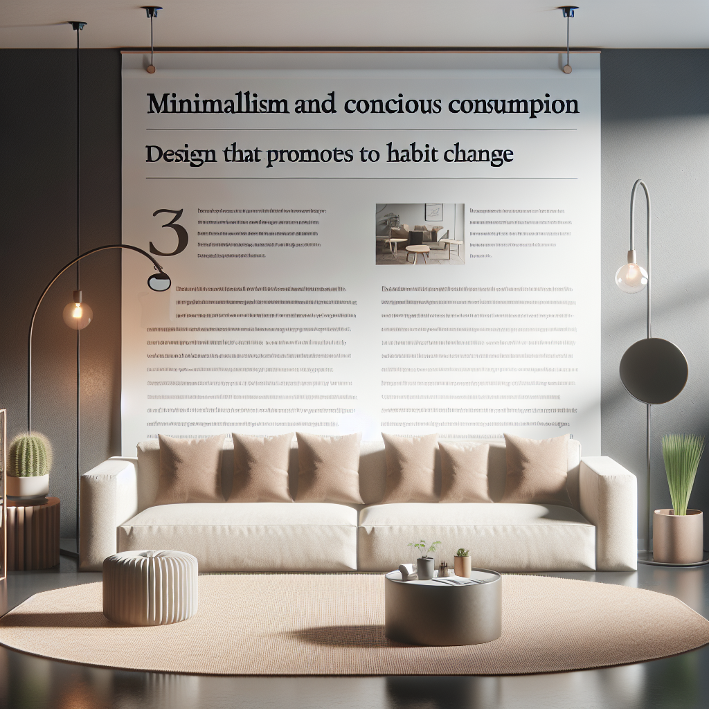 Minimalismo e o Consumo Consciente: Design que Promove a Mudança de Hábitos