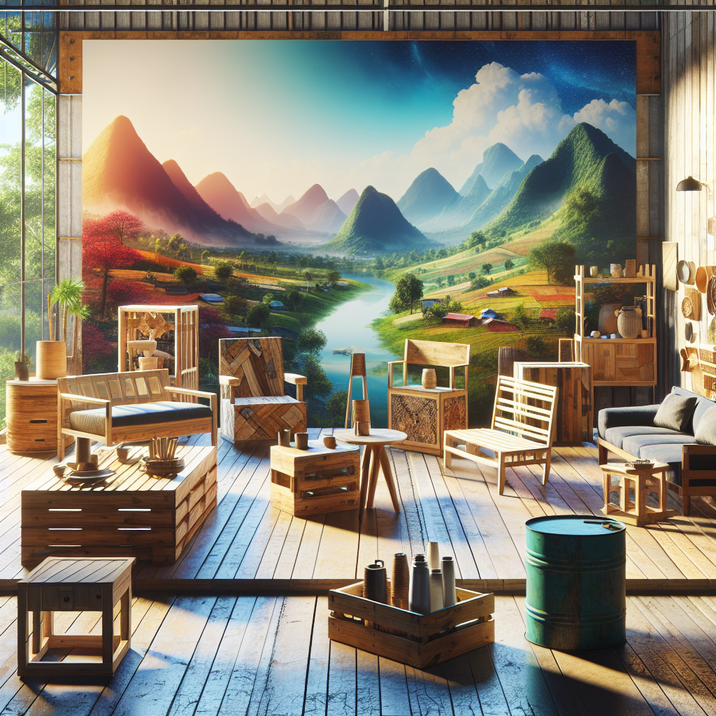 Mobiliário de Materiais Reciclados Locais: Transformando Resíduos em Design