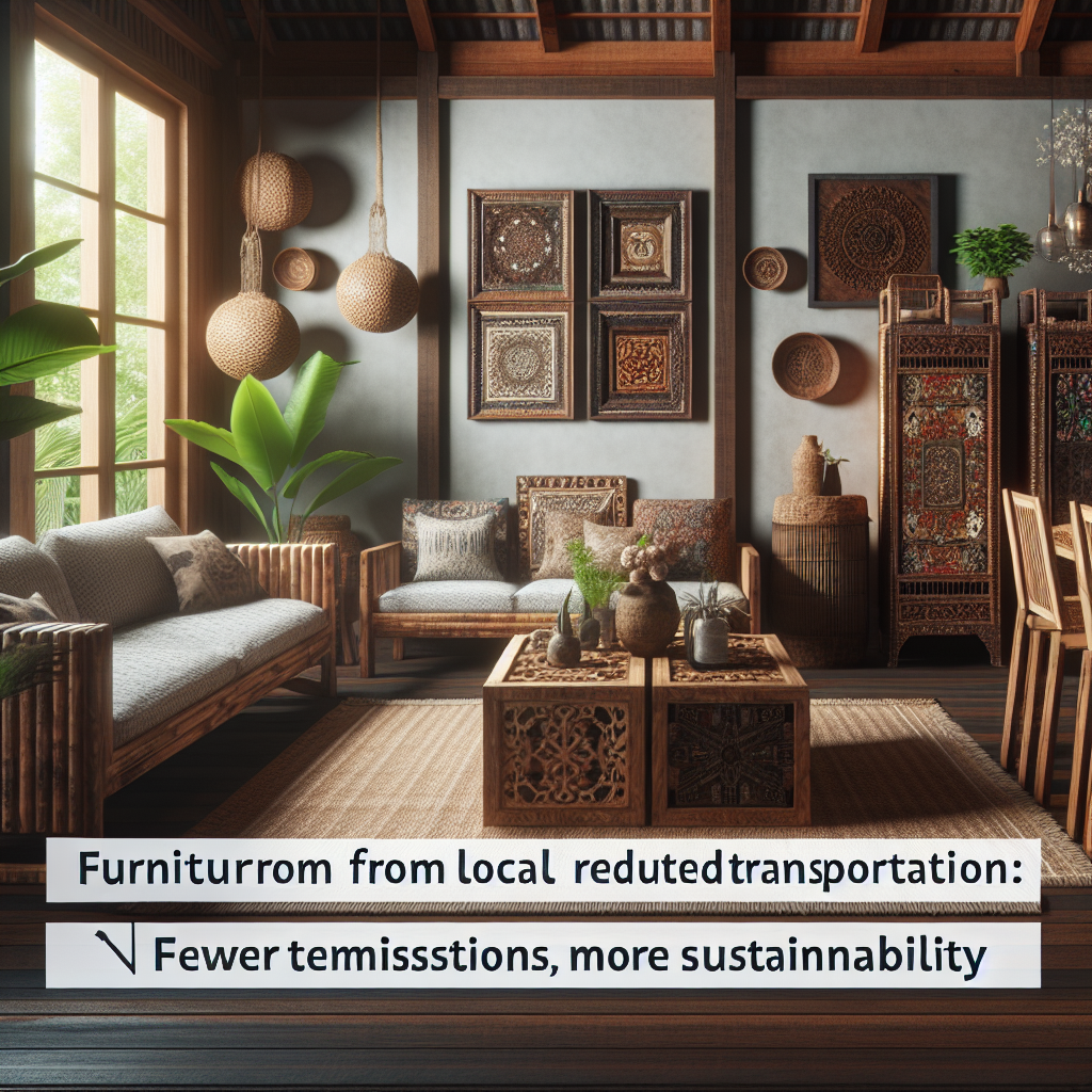 Mobiliário de Materiais Locais e a Redução do Transporte: Menos Emissões, Mais Sustentabilidade