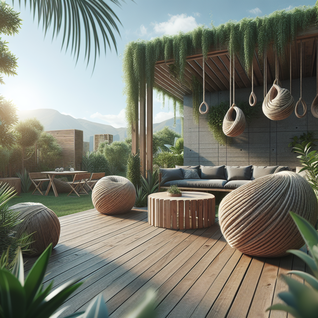 Mobiliário de Fibras Naturais para Áreas Externas: Resistência e Beleza Natural