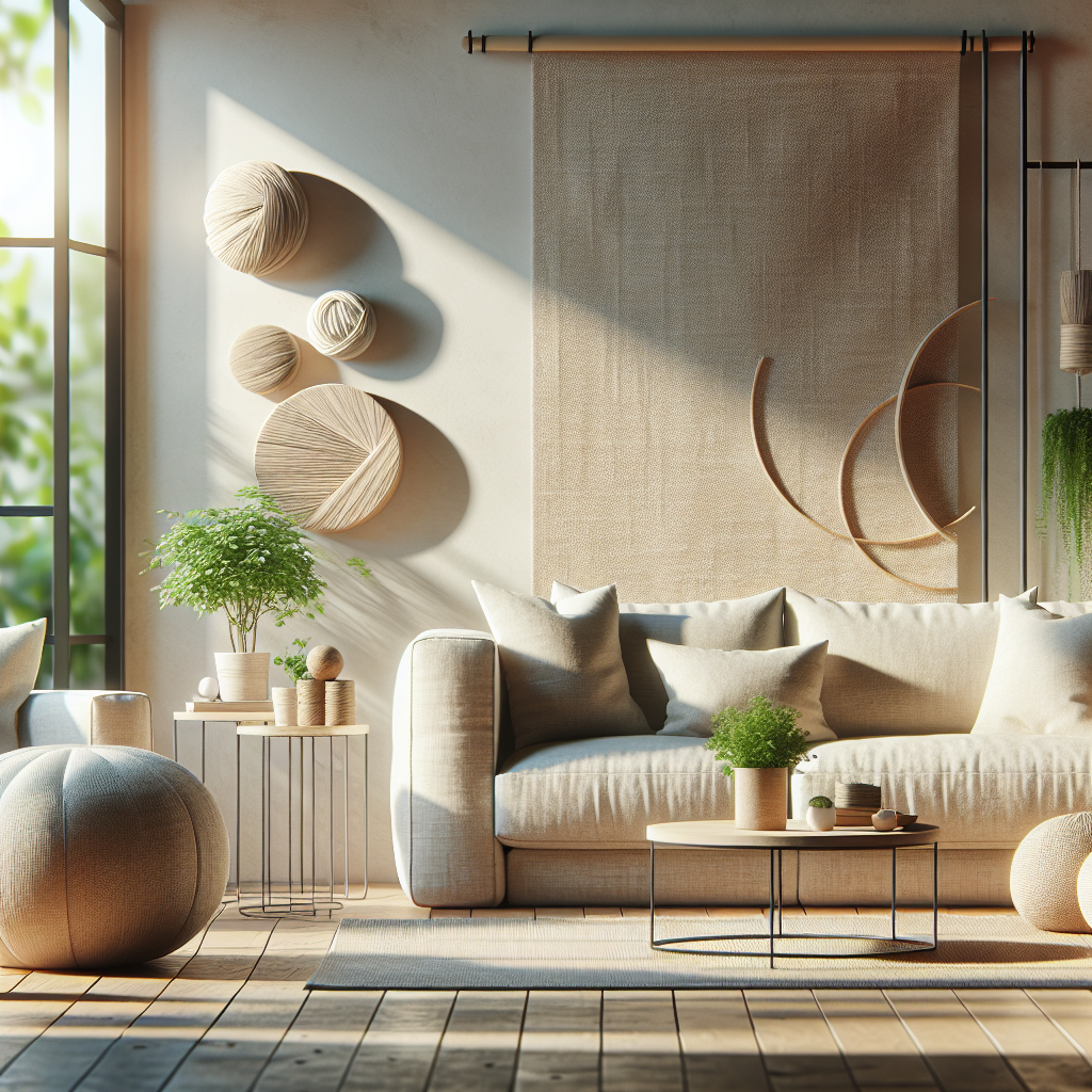 Mobiliário feito de linho